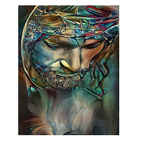 DCIDBEI Diamond Painting Jesus Christus 40x50cm Jesus Bild Malen nach Zahlen Jesus Perlenbilder Erwachsene Jesus Diamond Painting Erwachsene Jesus Mosaik Klebebilder Jesus Stickbilder Kreuzstich von DCIDBEI