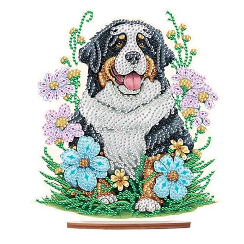 DCIDBEI Diamond Painting Ornamente Hund Tiere 13x20 cm Diamond Painting Ornament Hund Diamant Malerei Kits Diamond Art 5D Diamant Painting Tisch Deko Diamond Painting Tischdekoration für Anfänger von DCIDBEI