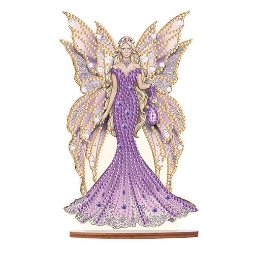 DCIDBEI Diamond Painting Ornamente Schmetterlingsfee13x20 cm Diamant Malerei Tischdeko Engel Diamant Painting Tisch Deko Malen nach Zahlen Ornament Elfe Stickbilder Erwachsene Anfänger Tischdekoration von DCIDBEI