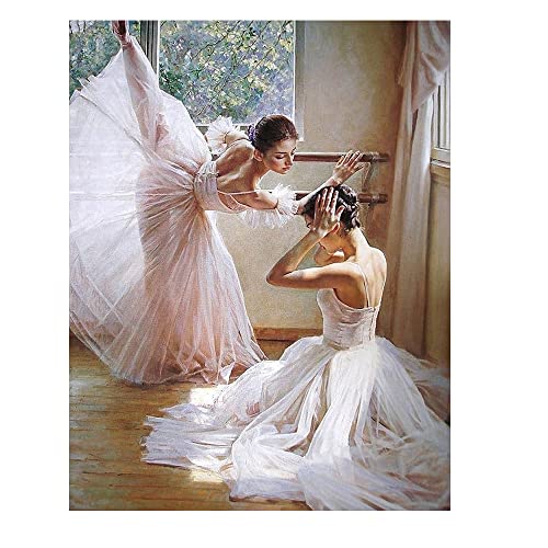 DCIDBEI Diamond Painting Quadratische Steine 40x50 cm 5D DIY Diamond Painting Ballett Ballerinas Diamond Painting Square Drill Ballerina Wandbild Diamant Malerei Malen nach Zahlen Balletttänzerin von DCIDBEI