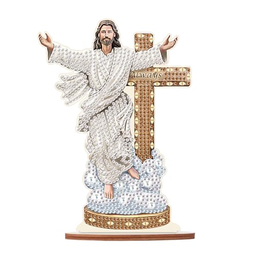 DCIDBEI Diamond Painting Tischdekoration Jesus13x18 cm 5D DIY Diamond Painting Ornamente DIY Diamant Malerei Kits Perlenbilder Erwachsene Malen nach Zahlen Erwachsene Handgemachte Dekorative Ornament von DCIDBEI