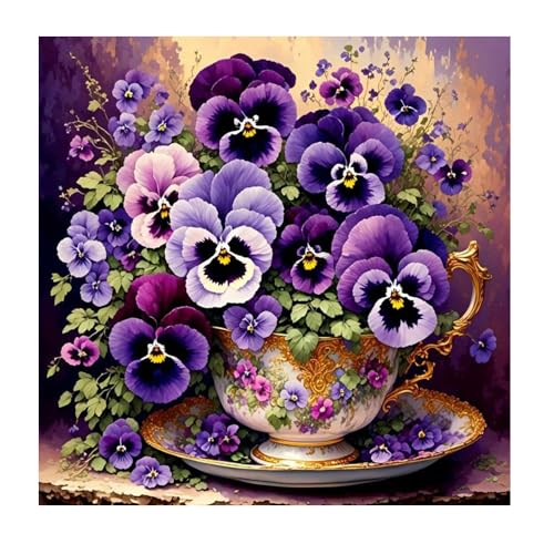 DCIDBEI Groß und KlarPerlenbilder Erwachsene Blumen Orchidee Phalaenopsis 40x40cm Diamond Painting Lila Blumen Diamond Painting Erwachsene Vintage Malen nach Zahlen Orchidee Schönheit Edel Anmut von DCIDBEI