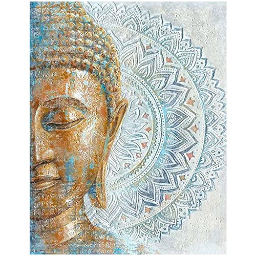 DIY 5D Diamant Malerei Full 40x50cm Buddha Mandala Square Drill Diamond Painting Set Full Groß Quadratische Diamanten Stickerei Strass Stitch Eckige Steine Erwachsene Malen nach Zahlen Perlen Bilder von DCIDBEI