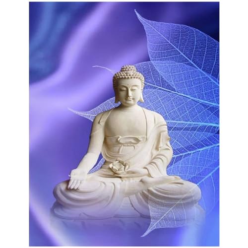 DCIDBEI DIY Square Diamond Painting Set Buddha Meditation 40x50cm 5D Diamant Malerei Kits Quadratische Diamant Malen nach Zahlen Stickerei Kreuzstich Mosaik Erwachsene BilderArts Craft Wand Aufkleber von DCIDBEI