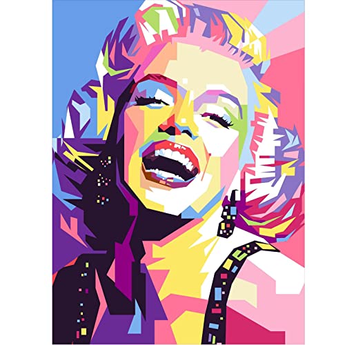 Diamond Painting Marilyn Monroe 30x40 cm Diamant Painting Bilder Marilyn Monroe Malen nach Zahlen Strass Stickerei Craft Buddy Crystal Art Stickbilder Vorgedruckt Kreuzstich Mosaik Klebebilder von DCIDBEI