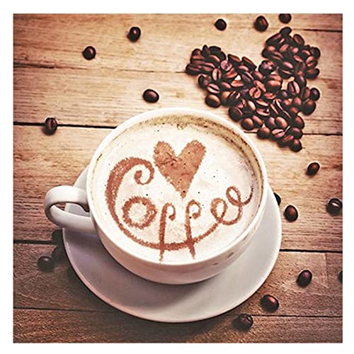 DCIDBEI Diamond Painting Square Drill 40x40 cm Diamond Painting Kaffee 5D Diamant Painting Bilder Daiments Painting Diamond Painting Eckige Steine Craft Buddy Crystal Art Sticken Set Erwachsene von DCIDBEI