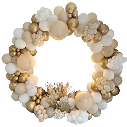 DCNIYT 105 Stück weiße Sand-goldene Luftballon-Girlanden-Bogen-Set, Boho-Hochzeit, Babyparty, Jahrestag, Muttertag, Party-Dekoration von DCNIYT