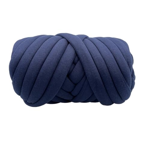 DCNIYT 250 g grobes Baumwollgarn für Armstricken, Häkeln, super sparend, riesig, sperrig, für die Herstellung von Haustieren, Hausdecken, DIY, Wollgarn, Blau von DCNIYT