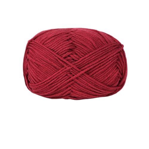 DCNIYT 50 g/Set, weiches Milch-Baumwollgarn für Häkelgarne zum Stricken, Wolle, DIY, Handwerk, Pullover, Mütze, Wolle, Handstricken, 64 Römerrot von DCNIYT