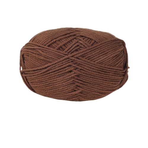 DCNIYT 50 g/Set, weiches Milch-Baumwollgarn für Häkelgarne zum Stricken, Wolle, DIY, Handwerk, Pullover, Mütze, Wolle, Handstricken (31 Kaffee) von DCNIYT