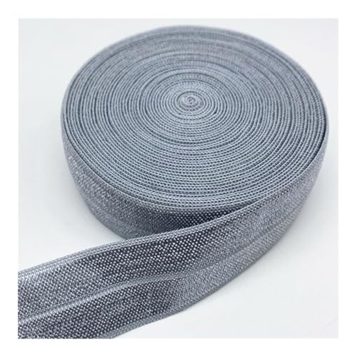 DCNIYT Elastisches Band, 15 mm, 20 mm, 25 mm, elastisches Band zum Nähen, Spitzenbesatz, Taillenband, Kleidungszubehör (Grau, 15 m von DCNIYT