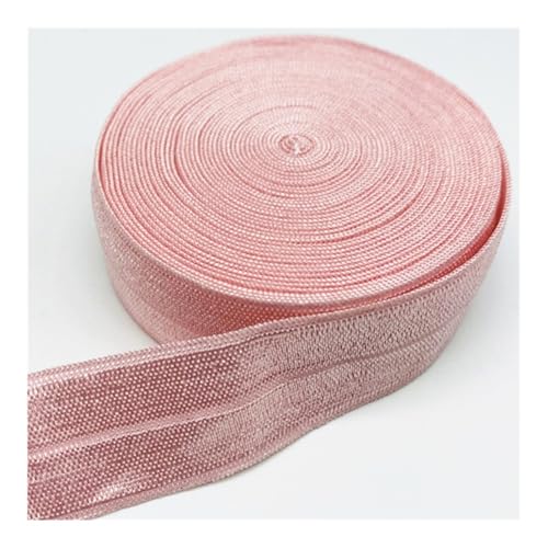 DCNIYT Elastisches Band, 15 mm, 20 mm, 25 mm, zum Nähen, Spitzenbesatz, Taillenband, Kleidungszubehör (Rosa, 2 YARDS_20 mm) von DCNIYT