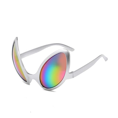 DCNIYT Lustige Brille mit grünem rosa Kontrast, Hip-Hop, asymmetrisch, dreieckig, Party-Dekorationen (B 03) von DCNIYT