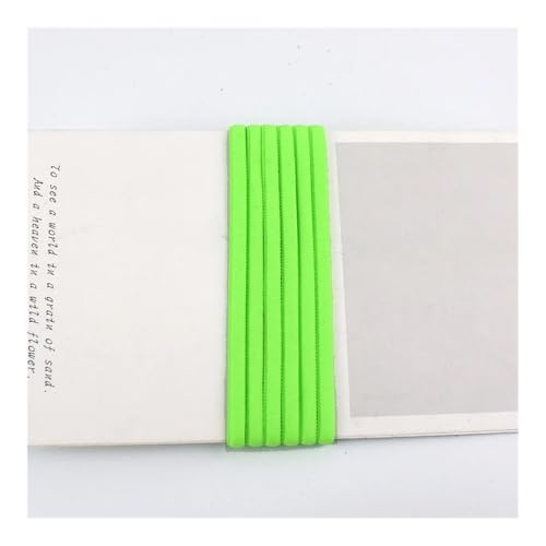 DCNIYT Meetee Nylon-Elastikband für Ohrbügel, Spitzenband, Schuhband, Schulter-Gurtband, DIY-Zubehör, 5 m, 3 mm/5 mm, fluoreszierendes Grün, 5 m von DCNIYT