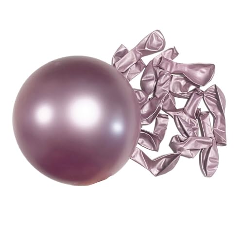 DCNIYT Metallic-Luftballons, für Geburtstagsparty, Babyparty, Hochzeit, Dekoration, Chrom, Lila, Blau, Roségold, Rosa, Rot, Silber, 10/20/30 Stück (30,5 cm, Rosa, 10 Stück) von DCNIYT