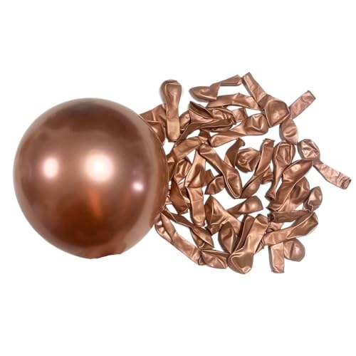 DCNIYT Metallic-Luftballons, für Geburtstagsparty, Babyparty, Hochzeit, Dekoration, Chrom, Lila, Blau, Roségold, Rosa, Rot, Silber, 10/20/30 Stück Ballons (12,7 cm, Roségold_10 Stück) von DCNIYT