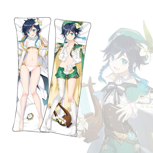 DCTPETHM-Anime Körperkissen Venti Körperkissen Anime dakimakura beidseitig Bedruckt Kissenbezug Kurzer Plüschstoff Langer Kissenbezug-Venti-40x120cm von DCTPETHM