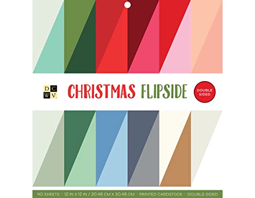 DCWV 614663 Weihnachts-Flipside-Papier, mehrfarbig von DCWV