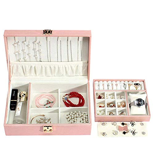 DCYEQRQ Schmuck-Aufbewahrungsbox, Schmuckkästchen, Handschmuck-Aufbewahrungsbox mit Schloss, Schmuckschatulle, Prinzessin, europäische koreanische Ohrringe, Nagelring zur Schmuckaufbewahrung von DCYEQRQ