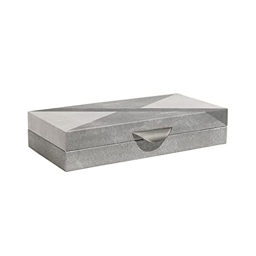 DCYEQRQ Schmuck-Organizer-Box, modernes Spleiß-Leder, hochwertige Holz-Schmuckschatulle für Damen, Mädchen, luxuriöses Geschenk, Schmuck-Aufbewahrungsbox von DCYEQRQ