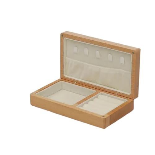 DCYEQRQ Schmuckkästchen, Organizer, schwarze Walnussholz-Schmuckschatulle, Großhandel, Haushalt, Clamshell, Massivholzbox, Verpackungsbox, leichte Luxus-Schmuck-Holzbox, Aufbewahrungsbox, von DCYEQRQ