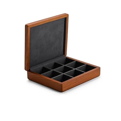 DCYEQRQ Schmuckkästchen, Retro-Schmuck-Präsentationsbox aus Holz, Ringhalter mit Mikrofaser-Schmuckschatulle, Ständer für Schmuck-Organizer, Verpackungsbox, Ohrring-Aufbewahrung von DCYEQRQ