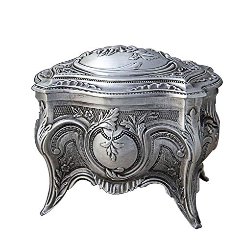 DCYEQRQ Schmuckschatulle, Metall Klassische Hohe Prinzessin Aufbewahrungsbox, High-End Home Desktop Schmuckschatulle von DCYEQRQ