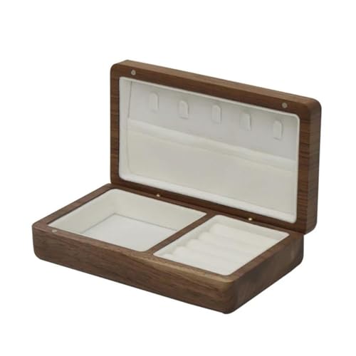 DCYEQRQ Schmuckschatulle Organizer Massivholz Schmuckschatulle Hochzeit Ring Box Ohrring Ringe Aufbewahrungsbox Organizer Ohrring Lagerung von DCYEQRQ