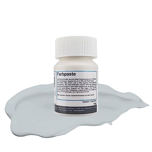 DD Composite Farbpaste RAL-Töne Pigment hochpigmentiert für Kunstharz Epoxidharz Resin kräftig deckend, Farbe:RAL 7035 lichtgrau, Gewicht:100g von DD Composite