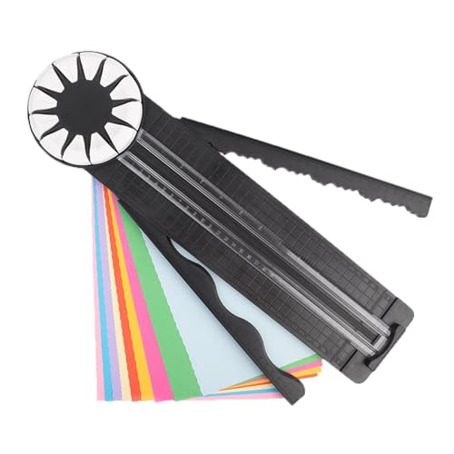 12-in-1 Multifunktionale Kreisschneider Papier Papierschneidemaschine: A4/A3 Papierschneider Cardboard Cutter Schneidemaschine - für Basteln Geschenkpapier Karton und Vinyl (schwarz) von DDGCSV