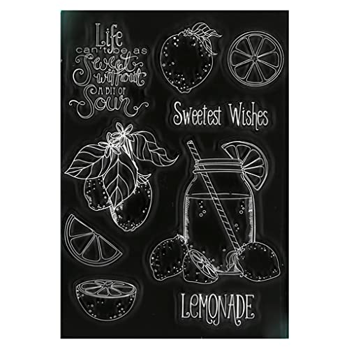 DDOUJOY Lemon Sweetest Wishes Limonade Hintergrund Transparente Stempel für Kartenherstellung Dekoration und DIY Scrapbooking 3020933 von DDOUJOY