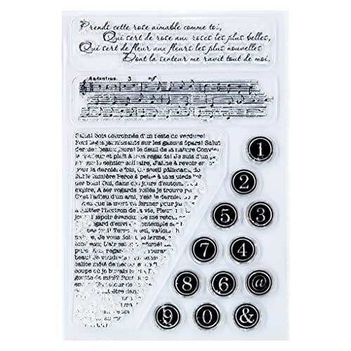 DDOUJOY Text Hintergrund Klare Stempel für Kartenherstellung Dekoration und DIY Scrapbooking 3022416 von DDOUJOY