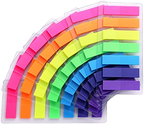 Haftmarker Haftstreifen Haftnotizen Beschreibbare Etiketten Seite Marker Transparent Plastik Film Haftnotizen Durchsichtig Index Tabs Flaggen Sticky Notes Plastik Lesezeichen - 5 Set （980 Stücke） von DDSHUN