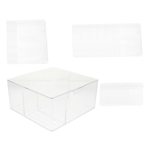 DEARMAMY 1 Set-box Anti-oxidations-schmuckschatulle Acryl-schmuck-organizer Ohrringbehälter Für Schmuck Selbstversiegelnde Schmuckbeutel Klare Ohrringbeutel Transparent Pvc von DEARMAMY