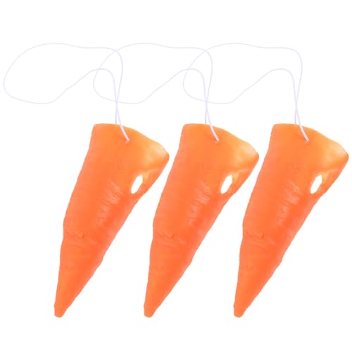 DEARMAMY 3 Stück Karottennase Schneemann Cosplay Mini Orange Karotte Roman Erwachsenenkostüm Anzieh Requisiten Weihnachtsmann Puppen Schneemann Clown Nase Für Ostern Karneval Maskerade von DEARMAMY