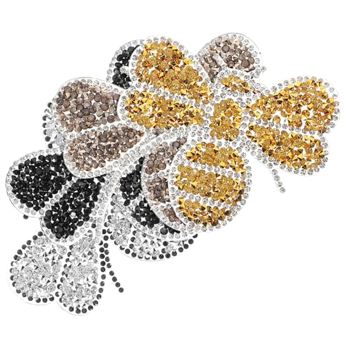 DEARMAMY 4 Stück Aufnäher Mit Bienen Strass Zum Aufbügeln Stilvolle Und Glitzernde Patches Für Kleidung Schuhe Und Taschen Einfach Mit Heißkleber Anzubringen Ideal Für Heimwerker von DEARMAMY