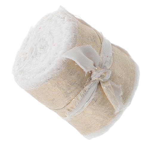 DEARMAMY Chiffon-band Kleidung Band Für Hochzeitseinladungen Haarband Weihnachtsbänder Band Zum Verpacken Von Blumensträußen Bowknot-gurt Packen Hochzeitsband Nähband Golden von DEARMAMY