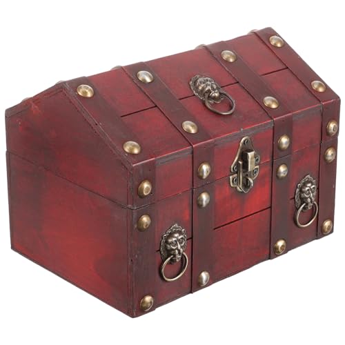 DEARMAMY Kasten Holzkasten schmuckkästchen Holzbox jewel case aubewahrungsbox schmucktablett Fall Regal Geld Gewebe schmuckhalter aus holz schmuckschatulle aus holz Metall von DEARMAMY