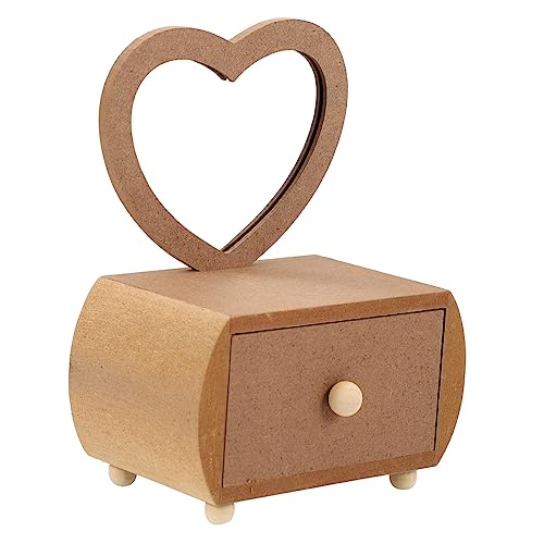 DEARMAMY Liebes Kommode storage boxes aufbwahrungs-box make up mirror aubewahrungsbox übersichtlicher Badezimmer-Organizer Tischspiegel Kommode für Mädchen Schminktisch für Holz von DEARMAMY