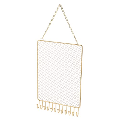 DEARMAMY Wand-schmuck-rack Aufhänger Kleiderständer Ohrringhalter-organizer-wand Anzeige Stand Halskettenständer Zum Verkauf Staffeleien Zum Ausstellen Büste Doppelt Fall Golden Eisen von DEARMAMY