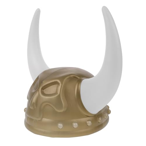 DEARMAMY Wikinger-Helmhüte Mit Hörnern Kunststoff-Kriegerhelme Lustige Partyhüte Maskerade-Ochsenhornhelm Für Halloween-Cosplay-Partygeschenke von DEARMAMY