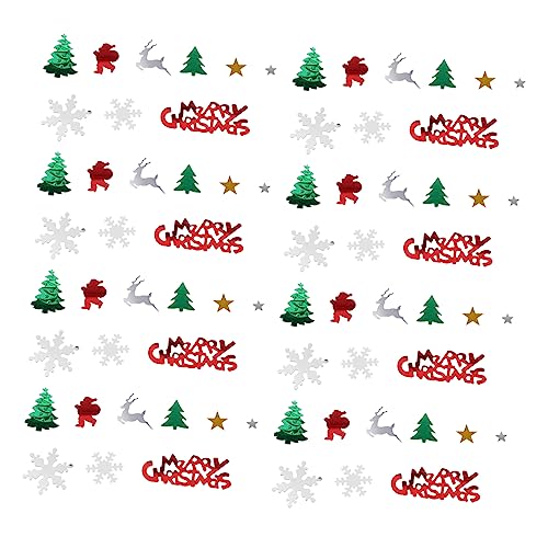 1 Set Buchstaben Konfetti Weihnachtsschmuck Weihnachtsdekoration Lametta Girlande Tannenbäume Glitzer Konfetti Party Zubehör Schnee Dekorationen Für Party Konfetti DECHOUS von DECHOUS