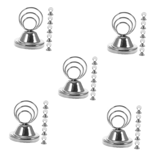 5 Sätze Schreibtischnummernständer Stecker Bilderrahmen Indoor-banner Ente Schlüsselanhänger Plüsch Damen Gürtel Doppelseitige Clip-etiketten Minifiguren Metall Silver 6 Stück * 5 DECHOUS von DECHOUS