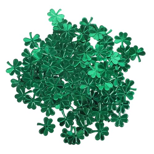 DECHOUS 1 Klee Pailletten Kleeblatt st patricks day dekorationen grünes Kostüm glücklich Aufkleber party decoration party dekoration Tischkonfetti Karneval Tisch Konfetti PVC Green von DECHOUS