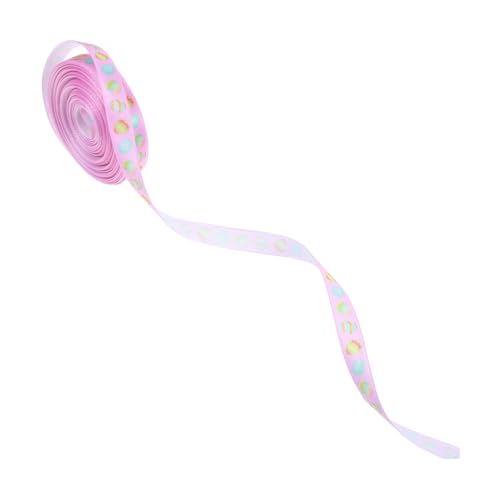 DECHOUS 1 Rolle Osterband Bastelband Deko Eierband Ripsband Zum Basteln Frühlingsband Zum Basteln Ostern Schrägband Dekoband Dekoband Polyester Rosa von DECHOUS