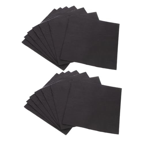 DECHOUS 1 Satz Mittagsserviette Getränkeservietten Halloween-servietten Alles Zum Geburtstag-dinner-servietten Schwarze Stoffservietten Lustige Geburtstagsservietten Black Papier 60st von DECHOUS