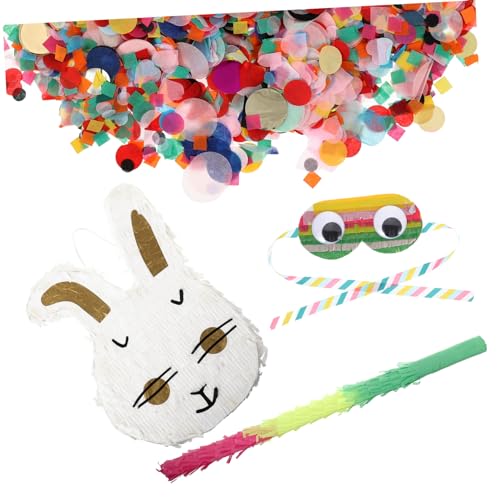 DECHOUS 1 Satz Piñata Menschen Drei Zappeln Kaninchen Matschig Klein Glühen Zubehör Armbänder Mädchen Dekorationen Beute Häschen Zeug Pinata Geburtstag Krachmacher Papier von DECHOUS