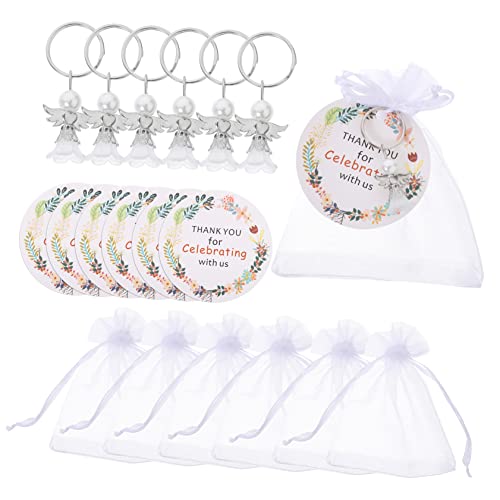 DECHOUS 1 Set Engel Schlüsselanhänger Für Jungen Braut Dankesanhänger Für Gastgeschenke Babyparty Party Gastgeschenke Für Mädchen Taufe Gastgeschenke Für Mädchen Gastgeschenke Für von DECHOUS