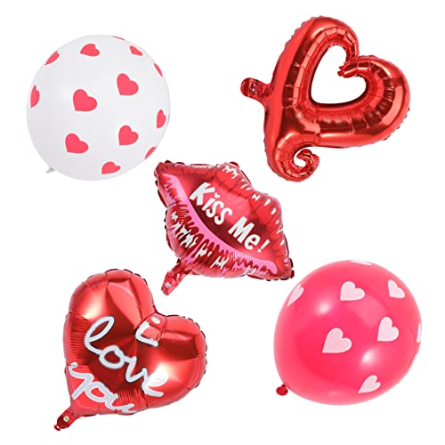 DECHOUS 1 Set Herzballons Für Hochzeiten Und Valentinstag Pastellfarbene Folienballons Mit Heliumfüllung Perfekte Party Dekoration Für Romantische Anlässe Brautdusche Und von DECHOUS