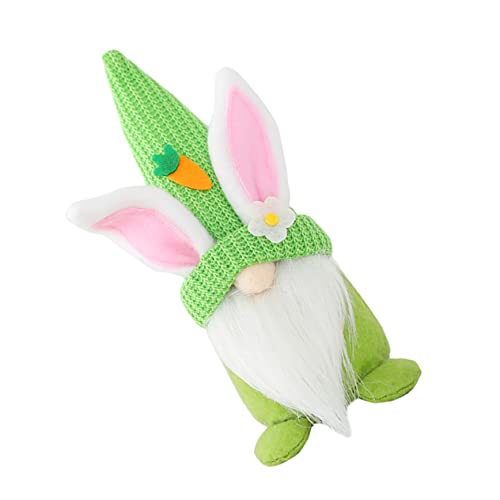 DECHOUS 1 Stück Osterpuppe Valentinstag Gnom Hase Tal Tiere Eier buchregal Dekoration zwerghamster The Present Edith Eger Easter Bunny Frohe weihnachtsdeko Puppe Gnom-Puppe Stoff Green von DECHOUS